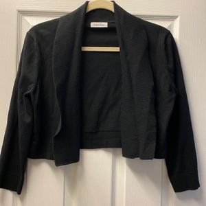 Calvin Klein Cropped Open-Front Cardigan